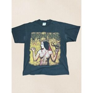 Vintage 1999 Cradle of Filth Vamperotica "Praise The Wh*re" Shirt LG M&O Knits